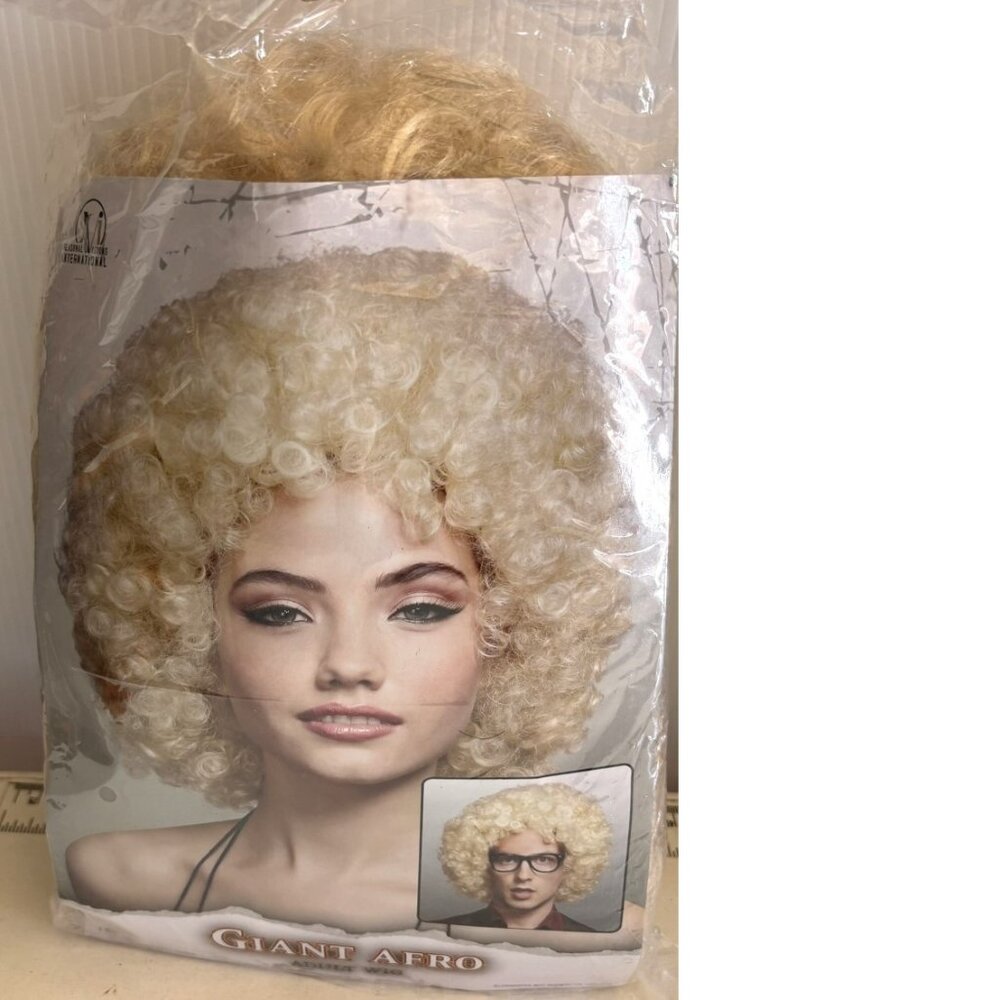 Blonde Afro Diva Wig Halloween Costume Accessory Curly 70's Adult Teen 14+